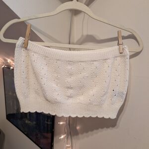 SHEIN White Knit Crop Top